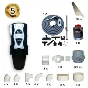 Pack Máquina de Aspiração Central Junior Max c/ 3 Tomadas - GV