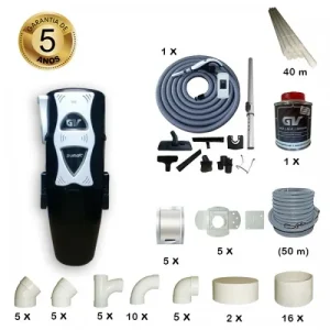Pack Máquina de Aspiração Central Master 1.6 c/ 5 Tomadas - GV