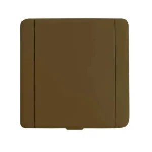 Tomada Europa Metal Castanho